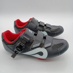 Peloton Cycling Shoes Black Red Indoor Bike Cleats Mens 7 Womens 9 EU 40